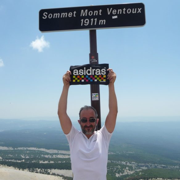 Foto en la cumbre del Mont Ventoux